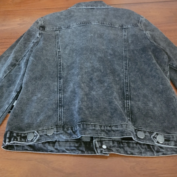 NWT Marc New York Charcoal Acid Wash Stretch Denim Jacket Size Small - Picture 12 of 16
